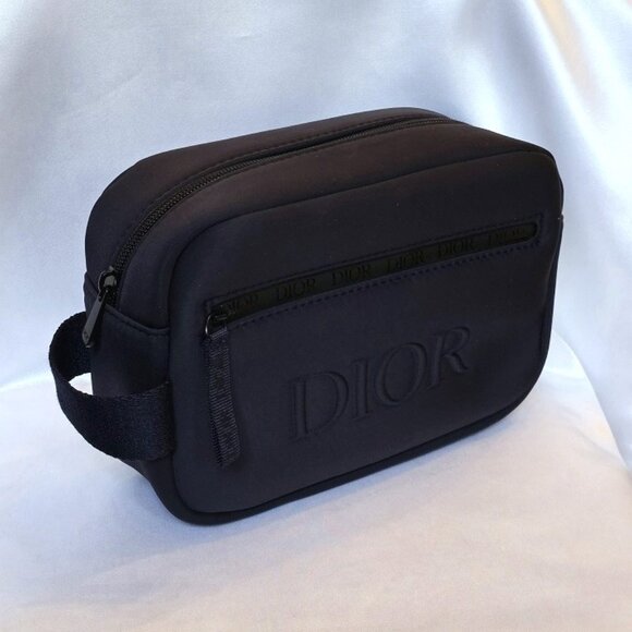 DIOR Sauvage Men's Navy Blue Toiletry Accessories Bag Tote Pouch Brand New - Picture 3 of 10